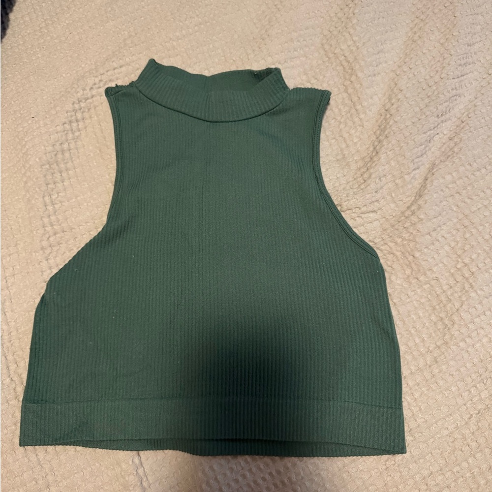 Aeropostale Green Sleeveless Crop Tank Top